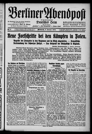 Berliner Abendpost vom 06.01.1915