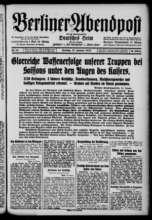 Berliner Abendpost vom 15.01.1915
