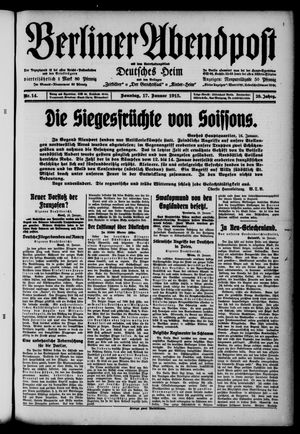 Berliner Abendpost vom 17.01.1915