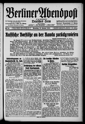 Berliner Abendpost on Jan 19, 1915