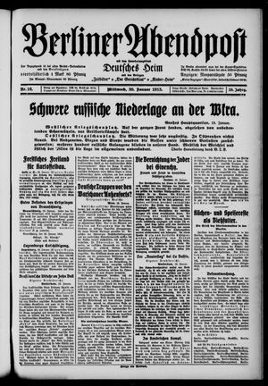 Berliner Abendpost on Jan 20, 1915