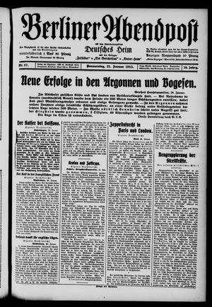 Berliner Abendpost vom 21.01.1915