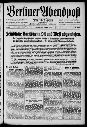 Berliner Abendpost vom 22.01.1915