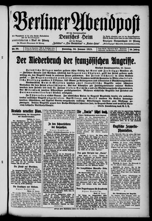Berliner Abendpost vom 24.01.1915