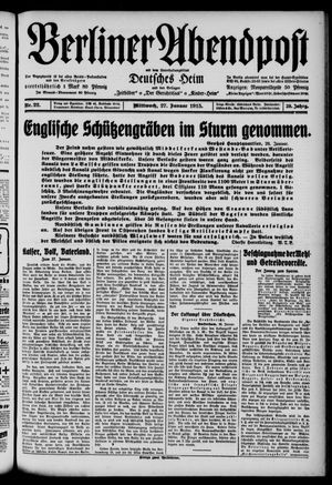 Berliner Abendpost vom 27.01.1915