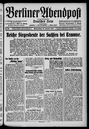 Berliner Abendpost on Jan 28, 1915