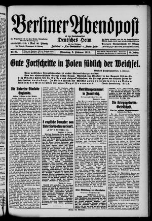 Berliner Abendpost vom 02.02.1915