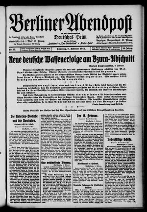 Berliner Abendpost vom 07.02.1915