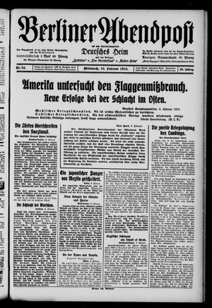 Berliner Abendpost vom 10.02.1915
