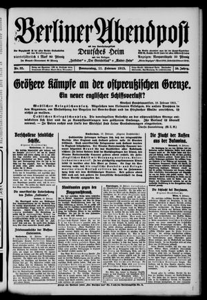 Berliner Abendpost vom 11.02.1915