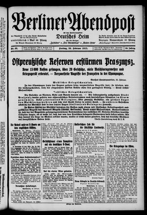 Berliner Abendpost vom 26.02.1915