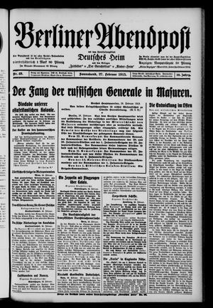 Berliner Abendpost vom 27.02.1915