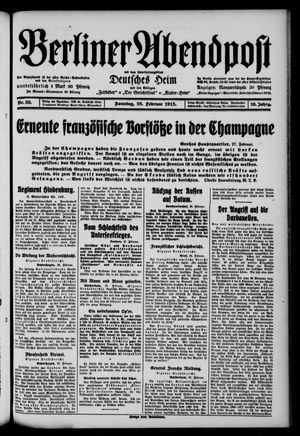 Berliner Abendpost vom 28.02.1915