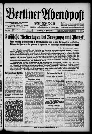 Berliner Abendpost on Mar 7, 1915