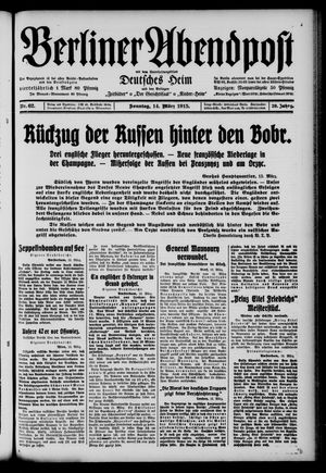 Berliner Abendpost vom 14.03.1915