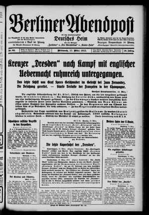 Berliner Abendpost vom 17.03.1915