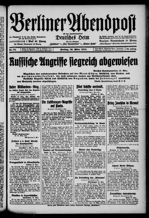 Berliner Abendpost vom 26.03.1915