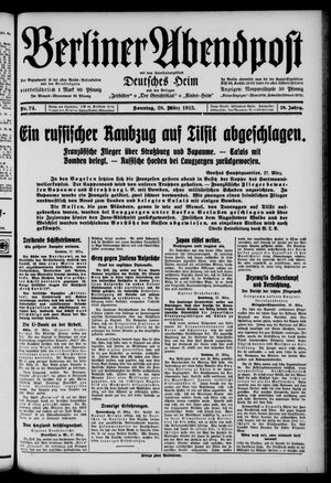 Berliner Abendpost vom 28.03.1915