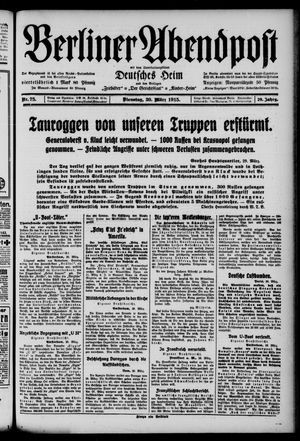 Berliner Abendpost vom 30.03.1915