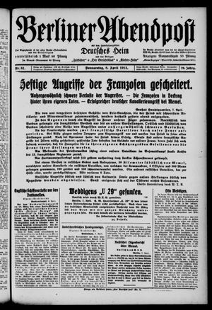 Berliner Abendpost vom 08.04.1915