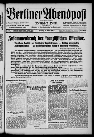 Berliner Abendpost vom 09.04.1915