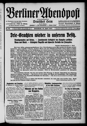 Berliner Abendpost vom 10.04.1915