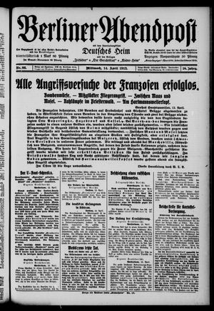 Berliner Abendpost vom 14.04.1915