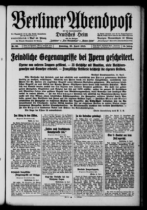 Berliner Abendpost vom 25.04.1915