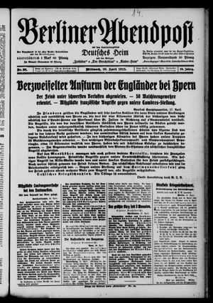 Berliner Abendpost vom 28.04.1915