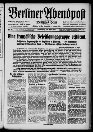 Berliner Abendpost vom 29.04.1915