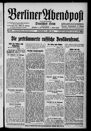Berliner Abendpost vom 08.05.1915