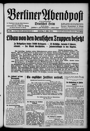Berliner Abendpost vom 09.05.1915