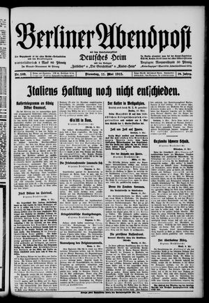 Berliner Abendpost vom 11.05.1915