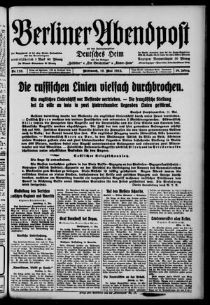 Berliner Abendpost vom 12.05.1915