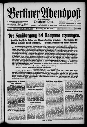 Berliner Abendpost vom 27.05.1915