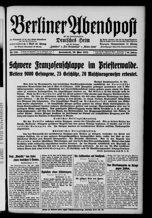 Berliner Abendpost on May 29, 1915