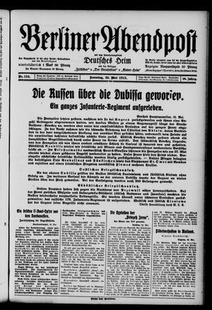 Berliner Abendpost vom 30.05.1915