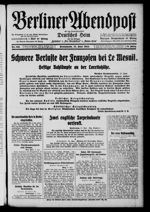 Berliner Abendpost vom 12.06.1915