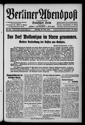 Berliner Abendpost vom 20.06.1915