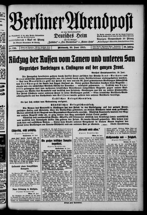 Berliner Abendpost vom 30.06.1915