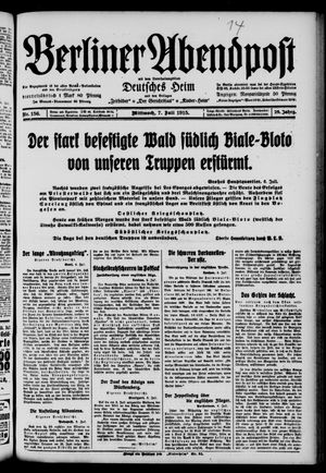 Berliner Abendpost vom 07.07.1915