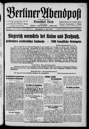 Berliner Abendpost vom 17.07.1915