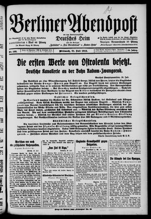 Berliner Abendpost on Jul 21, 1915
