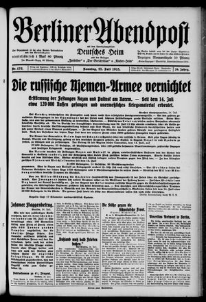 Berliner Abendpost vom 25.07.1915