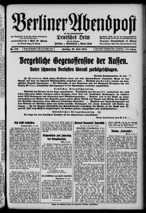 Berliner Abendpost vom 30.07.1915