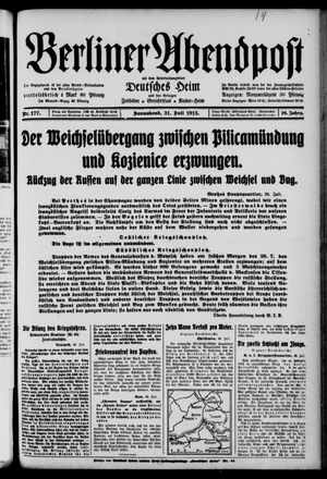 Berliner Abendpost vom 31.07.1915