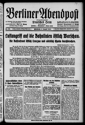 Berliner Abendpost vom 04.08.1915