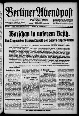 Berliner Abendpost vom 06.08.1915