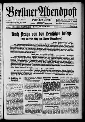 Berliner Abendpost vom 10.08.1915