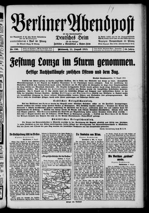 Berliner Abendpost vom 11.08.1915